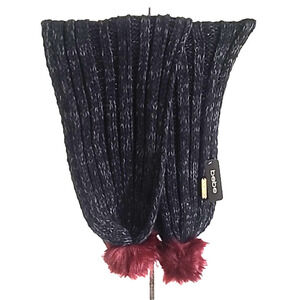 Bebe Pom Pom scarf NWT
